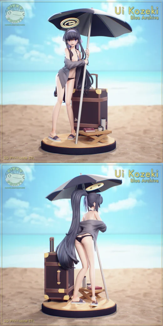 Ui Kozeki Summer Swimsuit STL 3D Printable Figure
