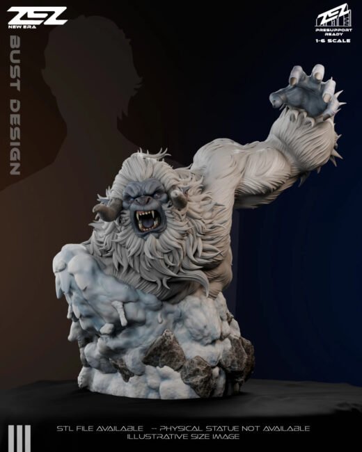 Yeti STL 3D Printable Bust Model