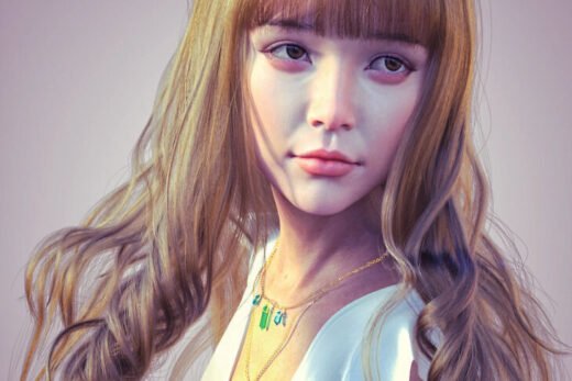 dForce FE Curly Gentle Long Hair for Genesis 9, 8, and 8.1