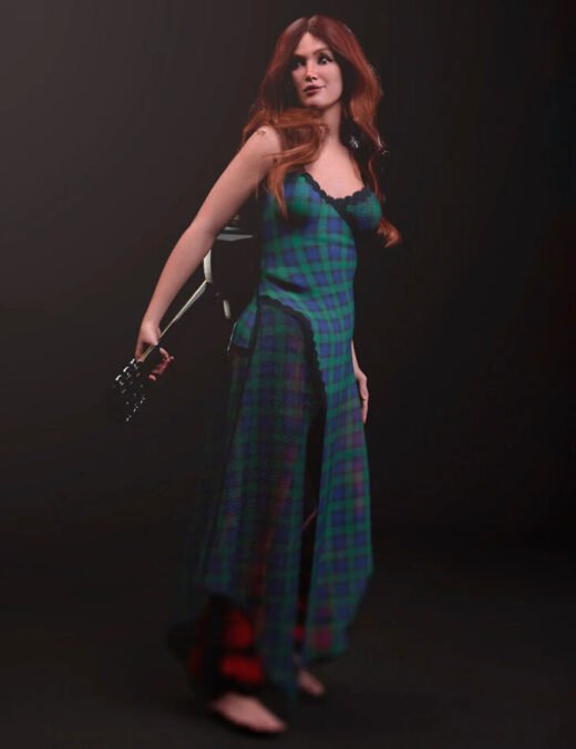 dForce LA Grunge Outfit for Genesis 9 and 8 Female