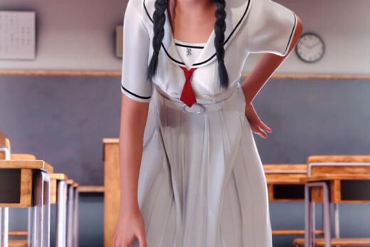 dForce City School Girl Outfit for Genesis 9