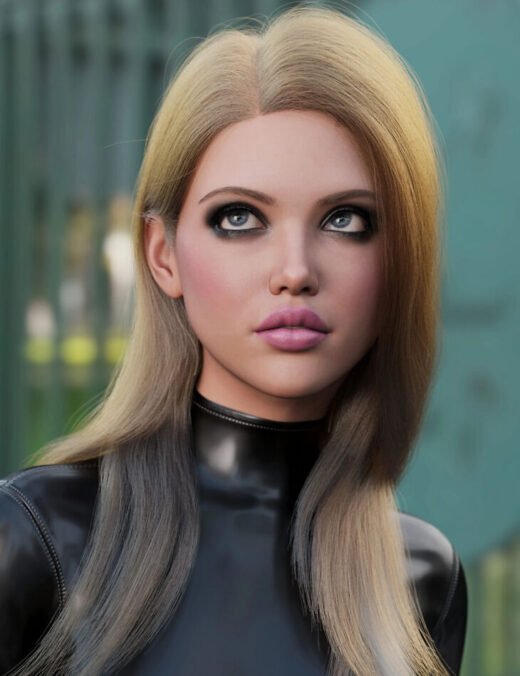 dForce Strand-Based Long Glamorous Style Hair for Genesis 9 and Genesis 8 Female