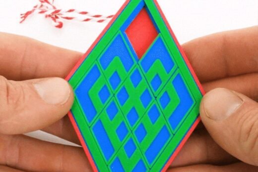 3 Diamond Puzzle Ornament