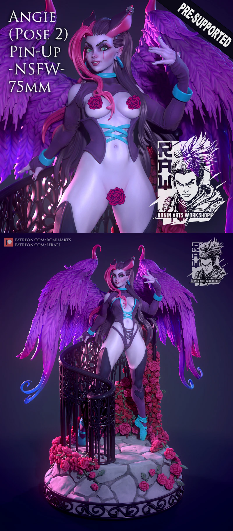 Angie Pin Up 3D Printable Model