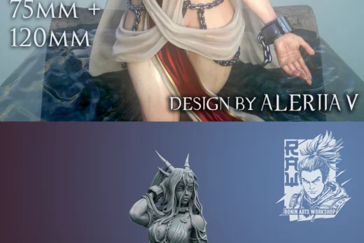 Lady Shura Pin Up 3D Printable STL Model for Resin Printing