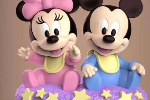 Mickey and Minnie 3D Model