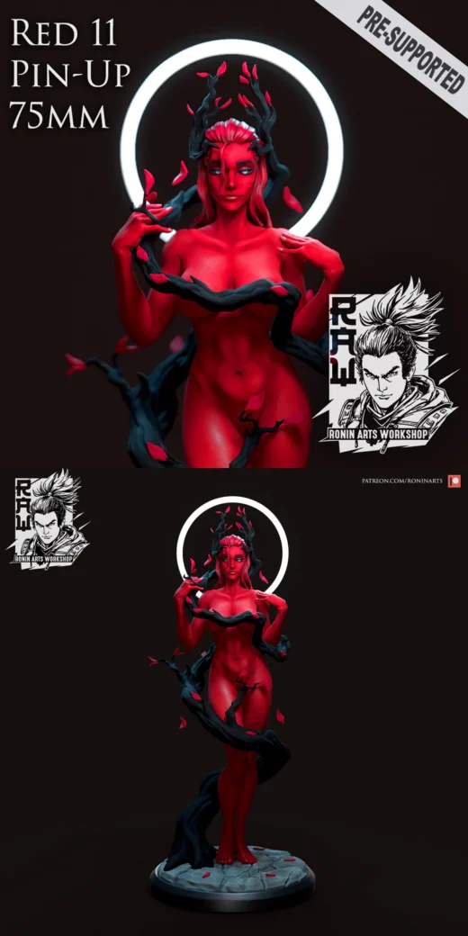 Red Witch 11 Pin Up – 3D Printable STL Figure for FDM Printing