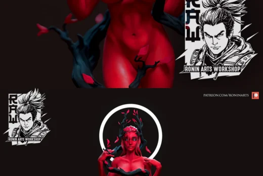 Red Witch 11 Pin Up – 3D Printable STL Figure for FDM Printing