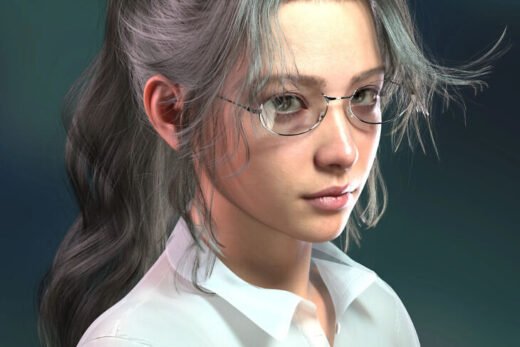 dForce Strand-Based FE Long Ponytail Hair for Genesis 9, 8 and 8.1