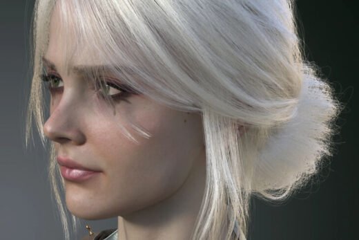 dForce Strand-Based FE Messy Updo Hair for Genesis 9,8 and 8.1