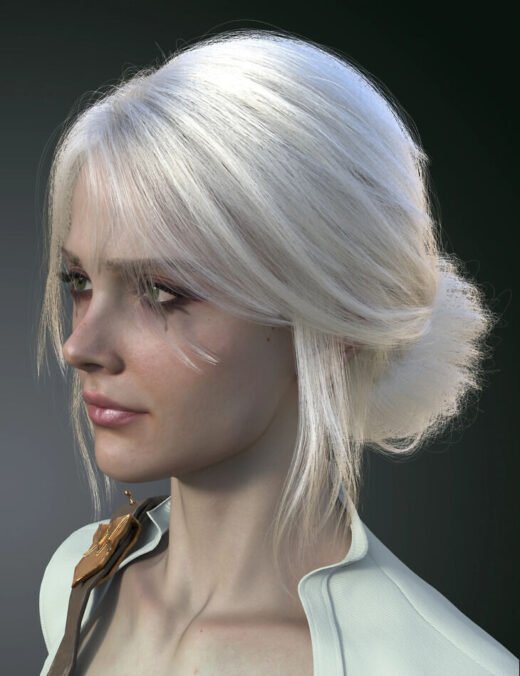 dForce Strand-Based FE Messy Updo Hair for Genesis 9,8 and 8.1