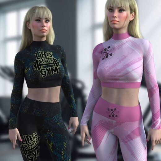 DA-Gym for Leggings and Long Sleeve Top G8 Female by ElenaShvets