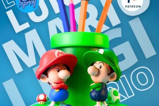 Pencil Holder Babies Mario and Luigi