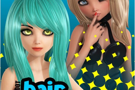 OOT Toon Hair: Fringe Style for Genesis 2 Female(s)