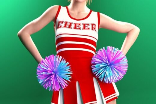 dForce RQL Varsity Cheer Girl Outfit Genesis 8 and 8.1 Female