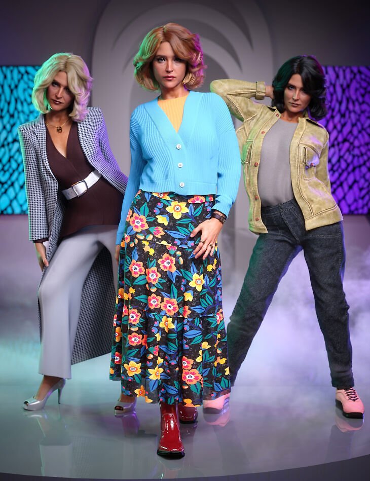 Feminine Business Casual Outfit Bundle for Genesis 9