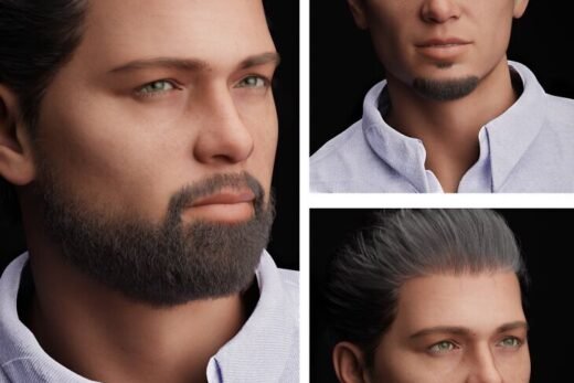 HS Everyday Beard Set for Genesis 8 Male and Genesis 9