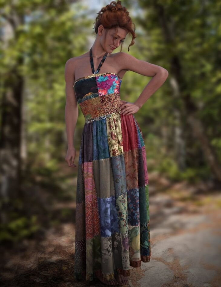 dForce Upcycled Maxi for Genesis 9 and 8 Female