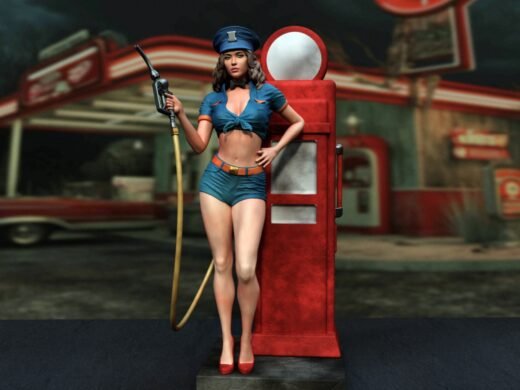 Mobil Oil Pin up Girl