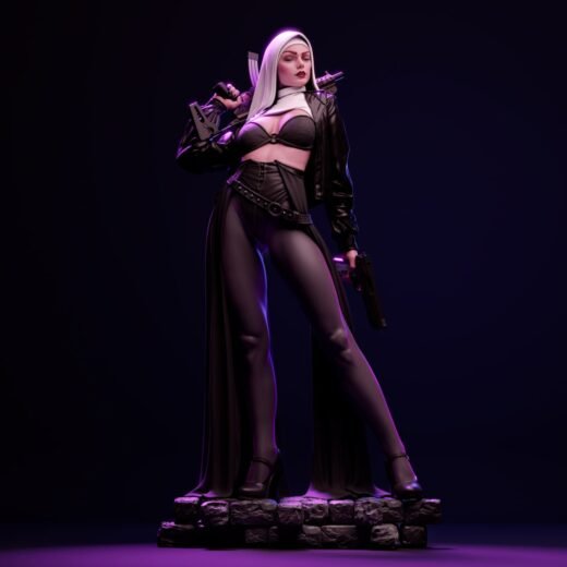 Nun with Gun