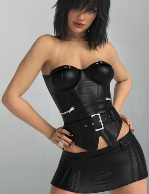X-Fashion Dragohide Diva Outfit for Genesis 9 and 8, 8.1 Female