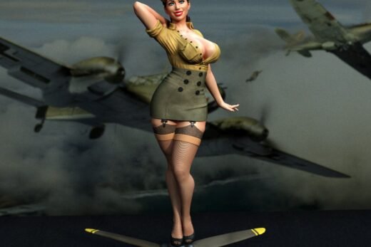 Army Pilot Pin-Up Girl