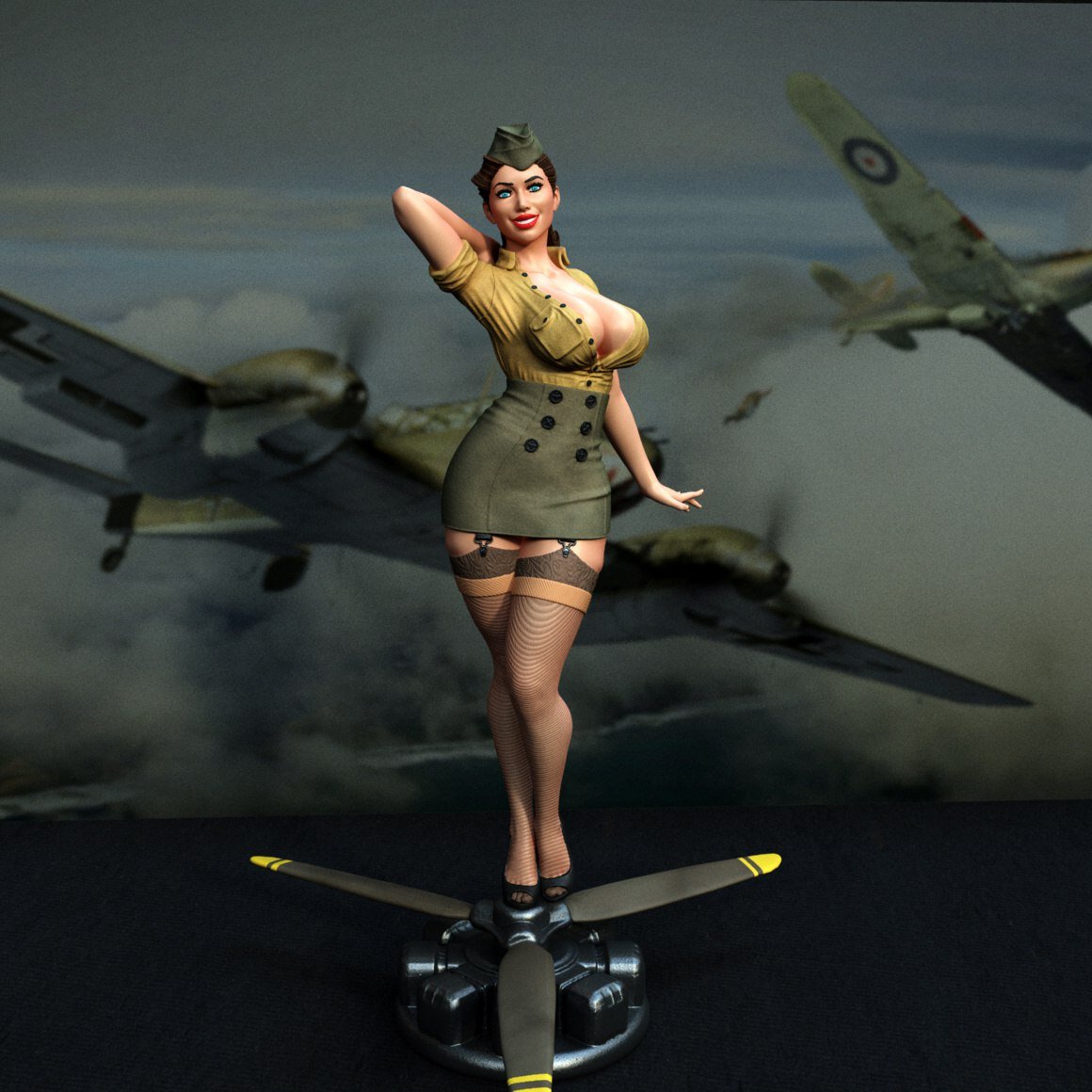 Army Pilot Pin-Up Girl