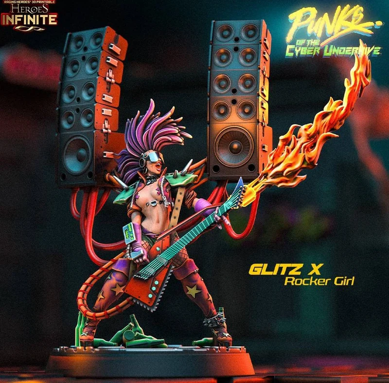 Glitz X Rocker Girl 3D model
