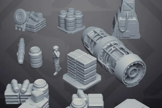 Hangar Terrain — Star Wars 3D model