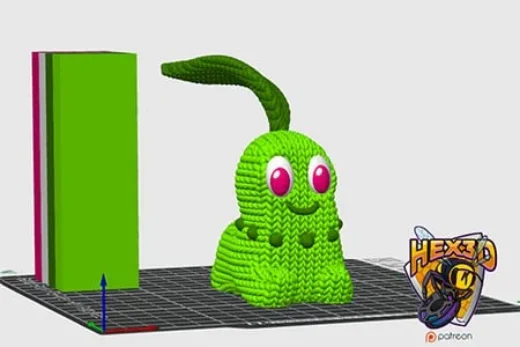 Knitted Chikorita — Pokémon 3D model