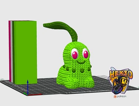 Knitted Chikorita — Pokémon 3D model