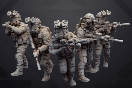 Majestic 13 Spec Ops Team — Sci-Fi 3D model
