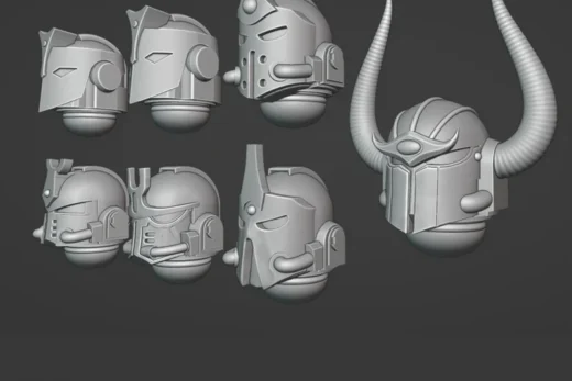 Phosphoron Pattern Helms — Warhammer 40,000 3D model