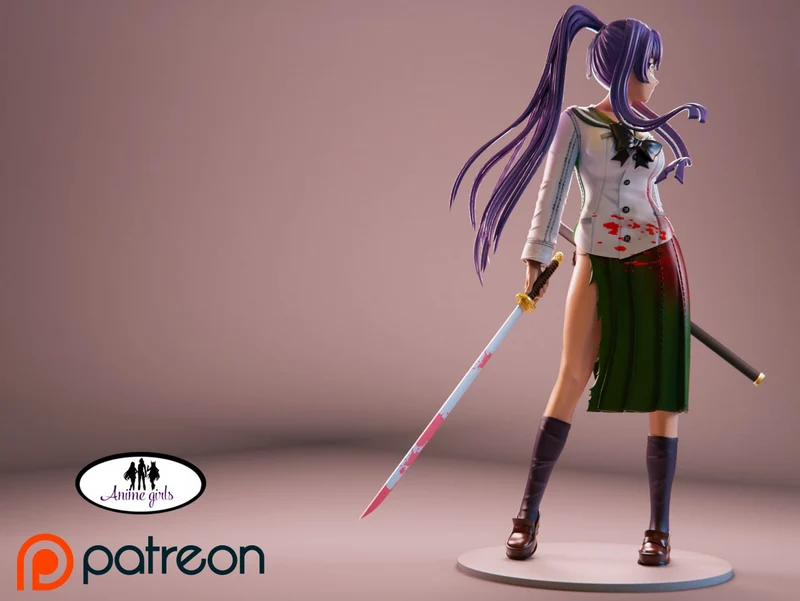 Saeko Busujima — Highschool of the Dead 3D model