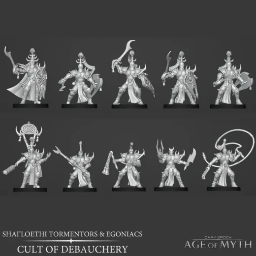 Shailoethi Tormentors & Egoniacs — Warhammer 40,000 3D model