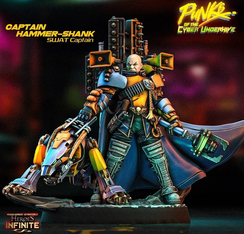 SWAT Captain Hammer Shank & Cyber Hound 3D model