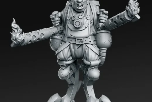 Pyro Dwarf — Fantasy 3D model