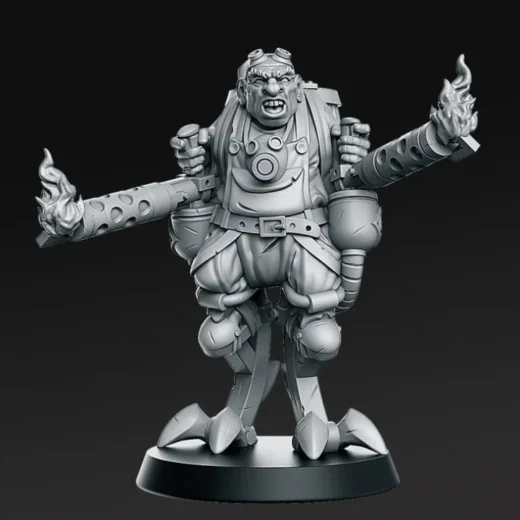 Pyro Dwarf — Fantasy 3D model