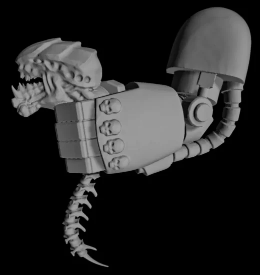 Space Marine Terminator with Tyranid Head — Warhammer 40,000 3D model