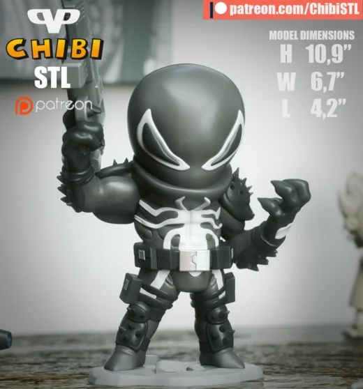 Agent Venom Chibi — Marvel 3D model