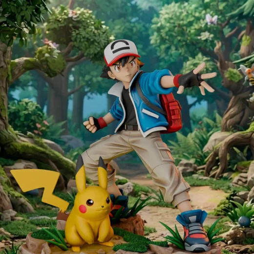 Ash & Pikachu — Pokémon 3D model