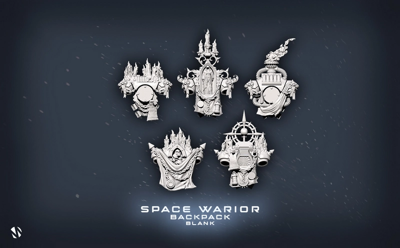 Black Templar Backpacks / Power Packs — Warhammer 40,000 3D model