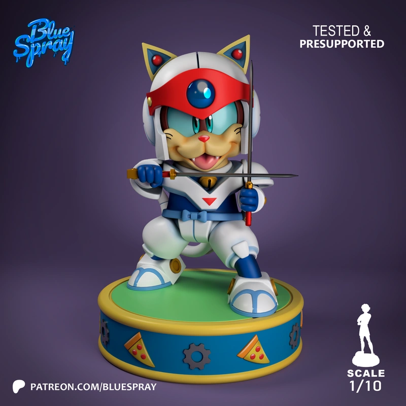 Yattarou — Samurai Pizza Cats 3D model