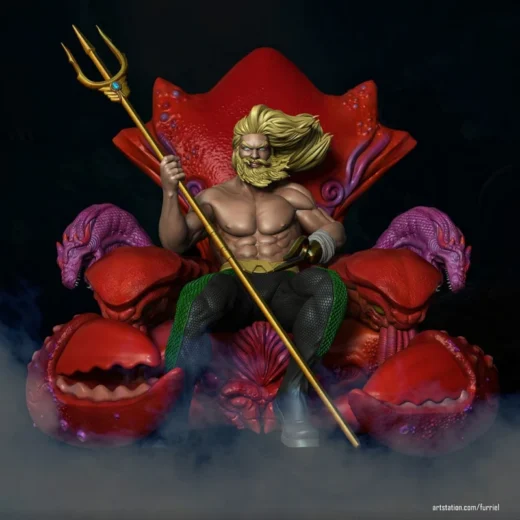 Aquaman on the Throne of Atlantis — DC Comics 3D model