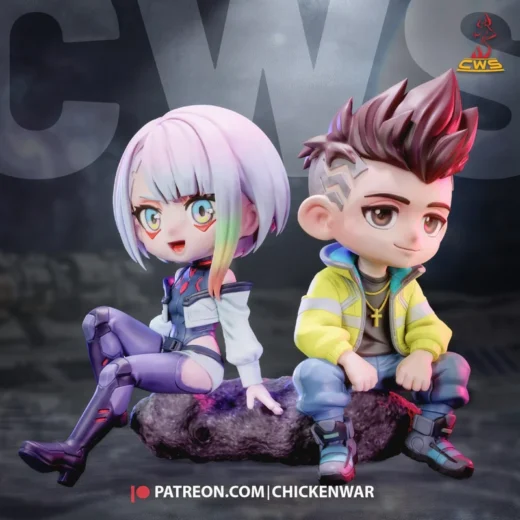 Lucy & David Chibi — Cyberpunk: Edgerunners 3D model