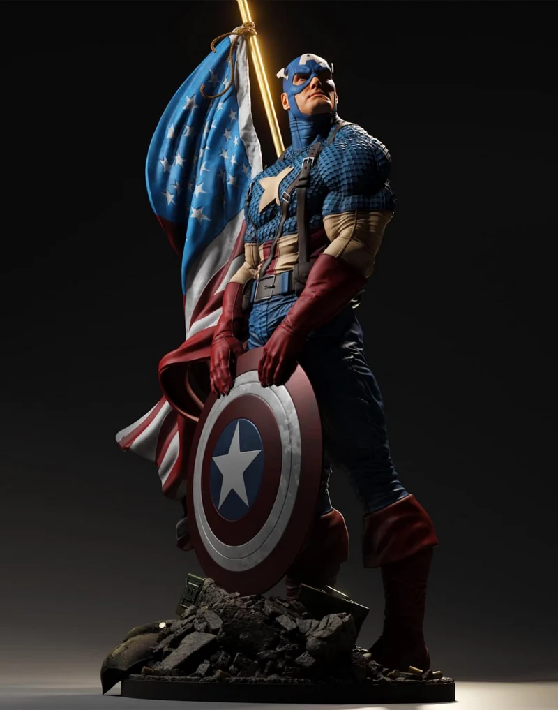 Captain America — Marvel 3D model