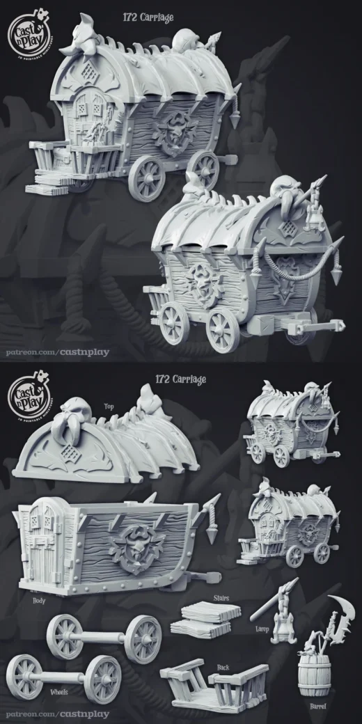 Carriage — Fantasy 3D model