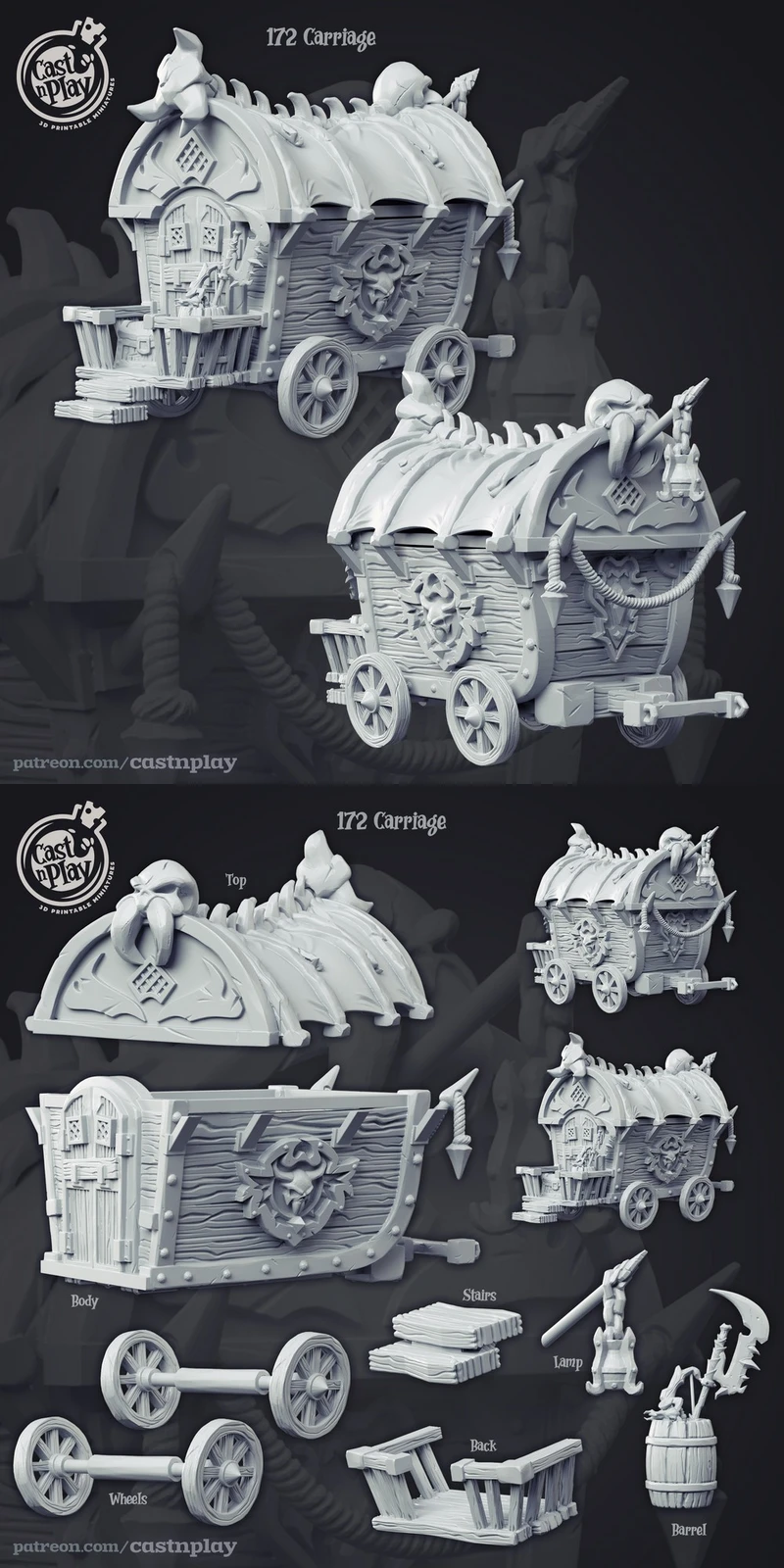 Carriage — Fantasy 3D model