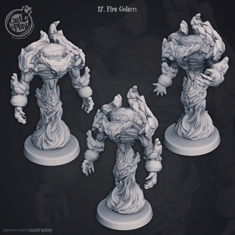 Fire Golem — Fantasy 3D model