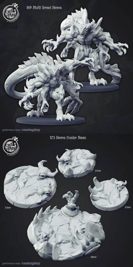 Multi-Armed Demon — Fantasy 3D model